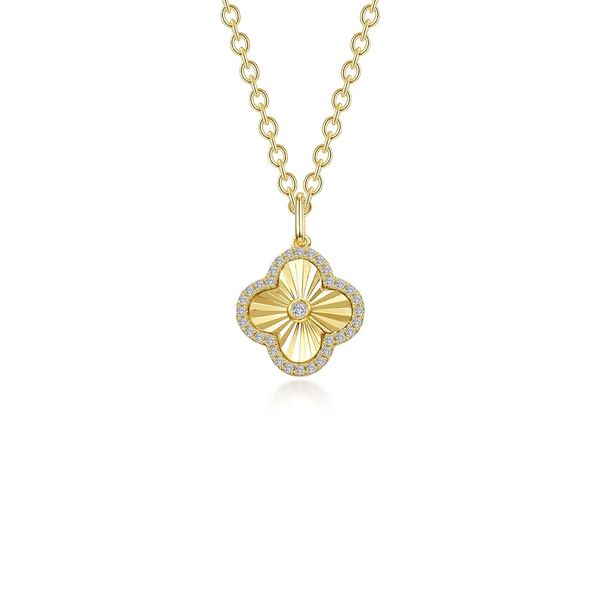 Halo Clover Necklace Cellini Design Jewelers Orange, CT