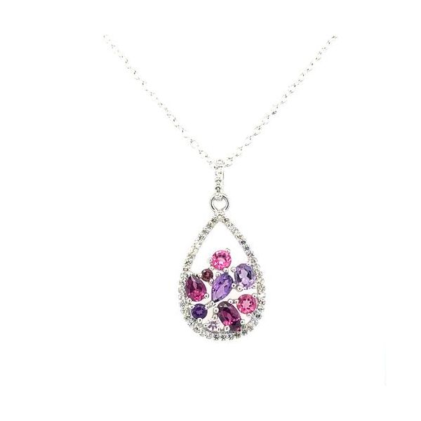 Amethyst Multi Color Silver Pendant Cellini Design Jewelers Orange, CT