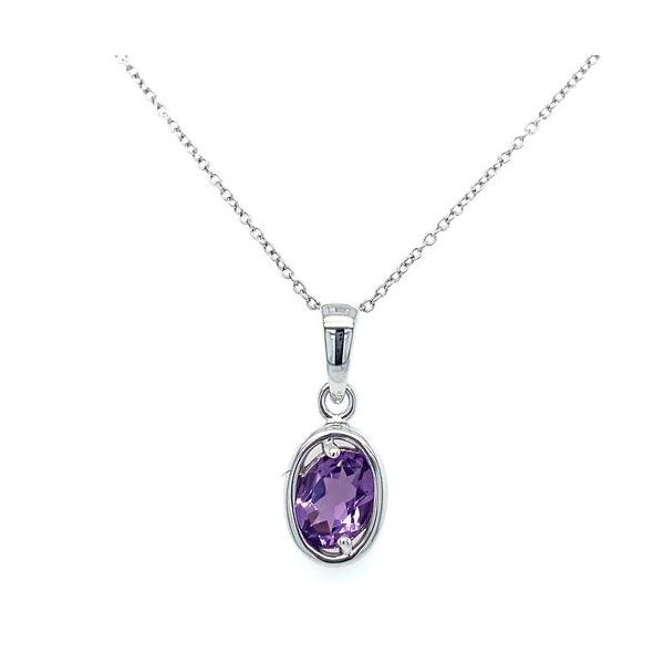 Amethyst Silver Pendant Cellini Design Jewelers Orange, CT
