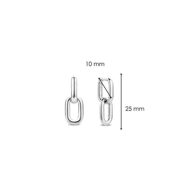 Paper Clip Style Earrings Image 5 Cellini Design Jewelers Orange, CT
