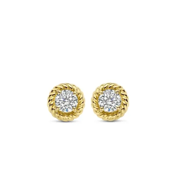 TI SENTO WHITE TOPAZ STUDS Image 2 Cellini Design Jewelers Orange, CT