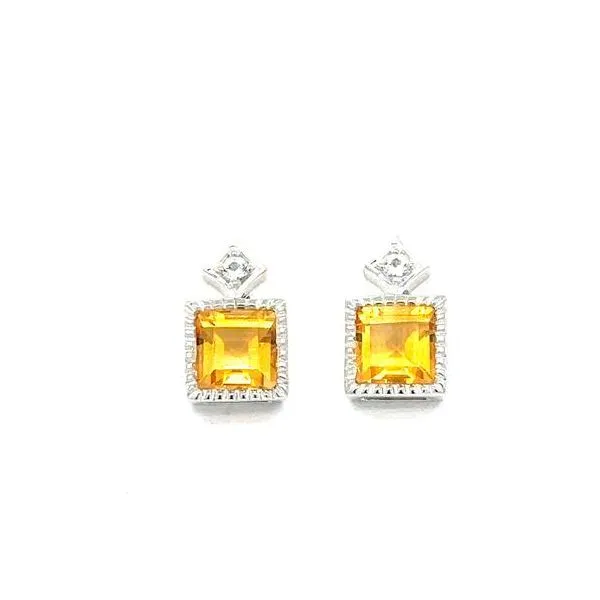 Sterling Silver Fashion Earrings With Citrines Cellini Design Jewelers Orange, CT