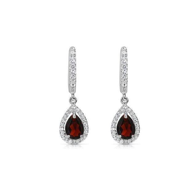 Garnet Drop Earrings Cellini Design Jewelers Orange, CT