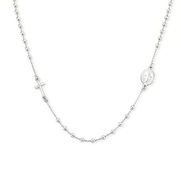 AMEN Round Rosary Necklace Cellini Design Jewelers Orange, CT