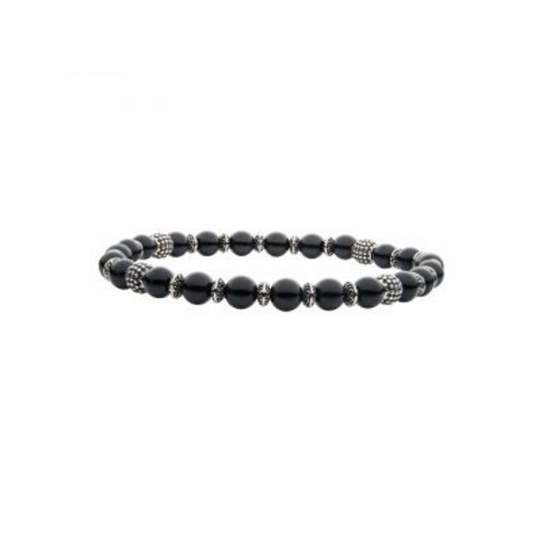 Black Agate Stones with Black Oxidized Beads Bracelet Cellini Design Jewelers Orange, CT
