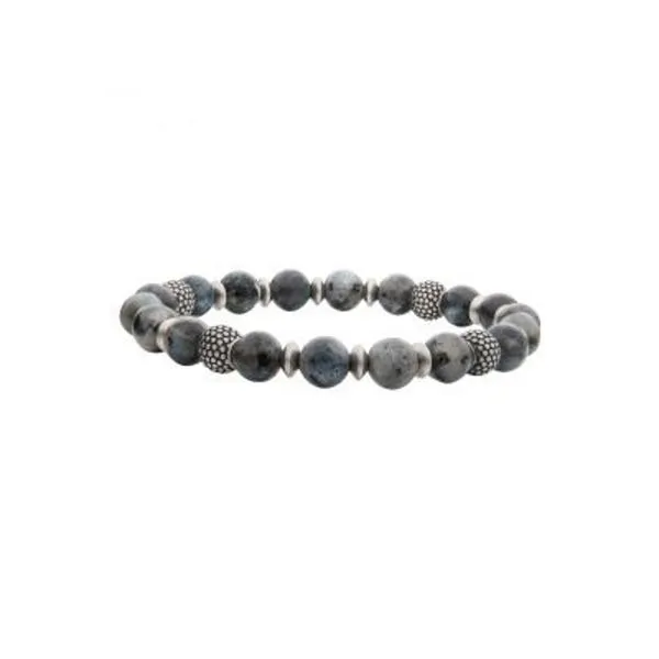 Labradorite Stones with Black Oxidized Beads Bracelet Cellini Design Jewelers Orange, CT