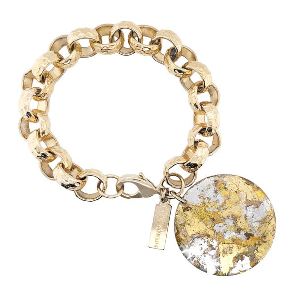 Silver Confetti Disc Charm Bracelet Cellini Design Jewelers Orange, CT