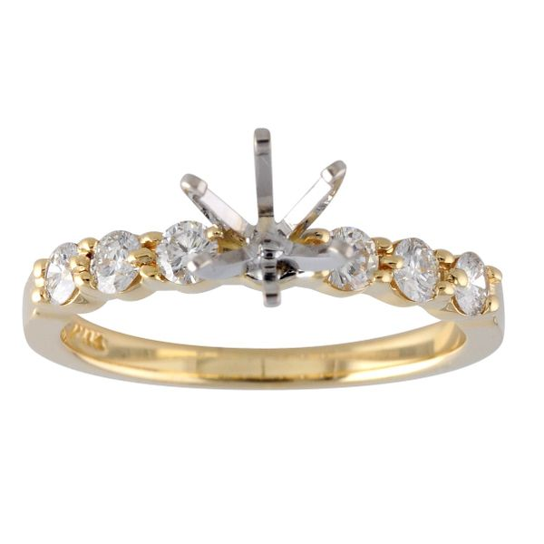 Diamond Semi-Mount Ring, 0.42 Ct., 14 Karat, Two Tone Chandlee Jewelers Athens, GA