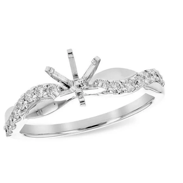 Diamond Semi-Mount Ring, 0.24 Ct., 14 Karat, White Chandlee Jewelers Athens, GA