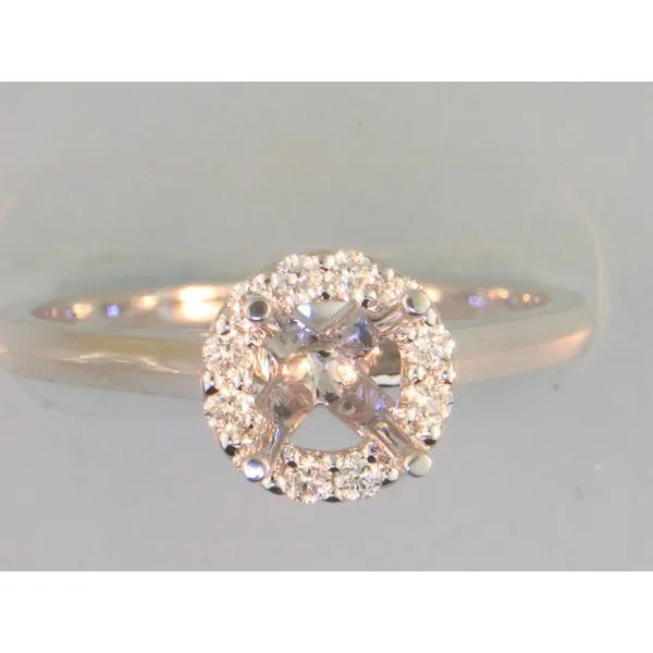 Diamond Semi-Mount Ring, 0.19 Ct., 14 Karat, White Chandlee Jewelers Athens, GA