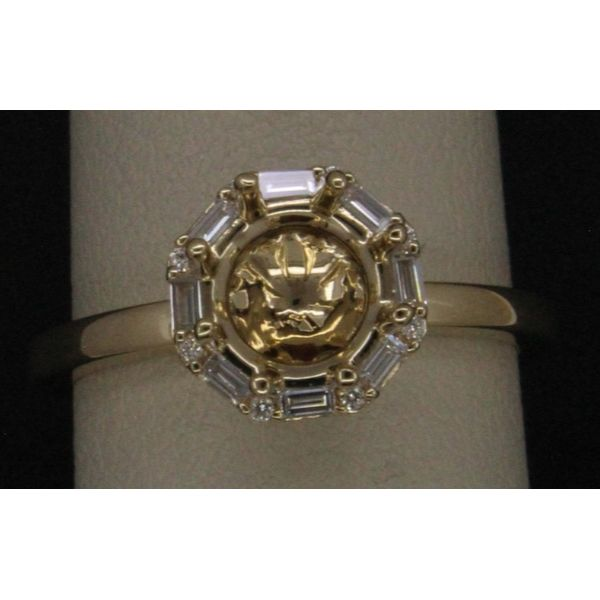 Diamond Semi-Mount Ring, 0.17 Ct., 14 Karat, Yellow Image 2 Chandlee Jewelers Athens, GA