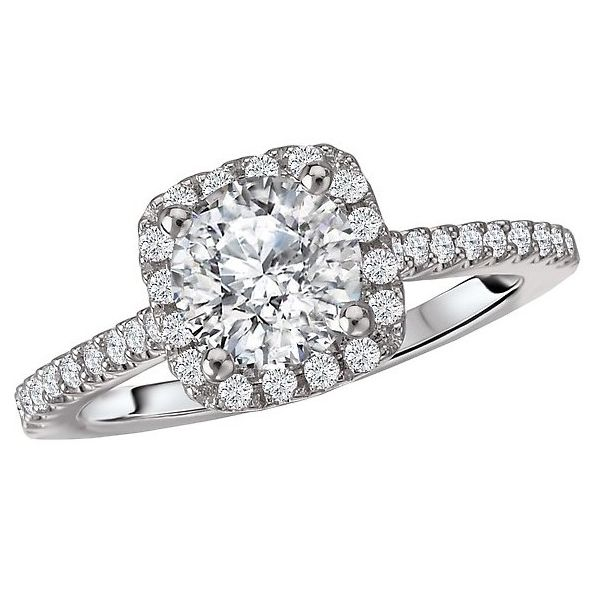 Diamond Semi-Mount Ring, 0.3 Ct., 14 Karat, White Chandlee Jewelers Athens, GA