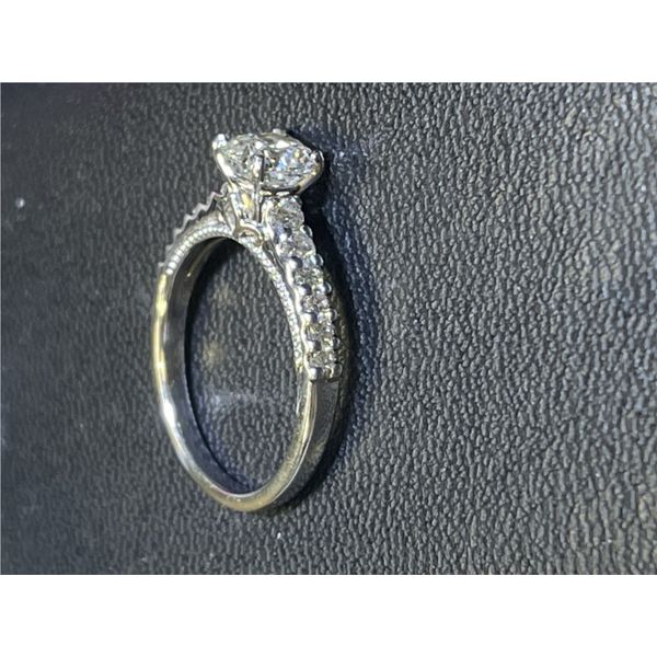 Diamond Engagement Ring, Cushion Cut center,  1.36  CTWt., 14 Karat, White Gold, Vs-1, GIA Certificate Image 2 Chandlee Jewelers Athens, GA