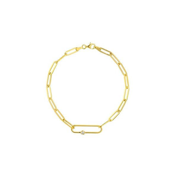 Diamond Tennis Bracelet, Round, 0.05 Ct., 14 Karat, Yellow Chandlee Jewelers Athens, GA