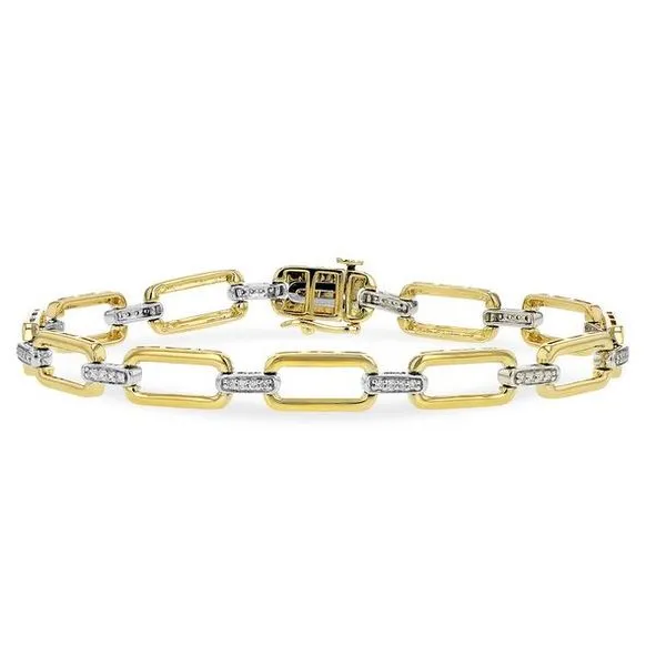 Diamond Tennis Bracelet, Round, 0.25 Ct., 14 Karat, Yellow