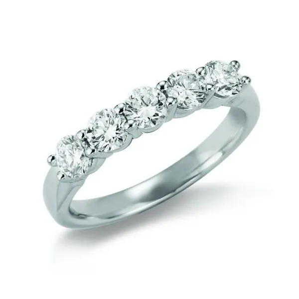 Diamond Anniversary Band, Round, 0.74 Ct., 14 Karat, White Chandlee Jewelers Athens, GA