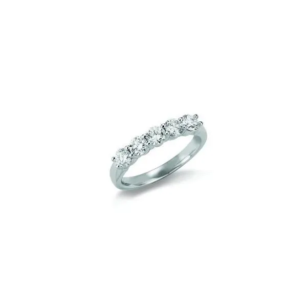 Diamond Anniversary Band, Round, 0.55 Ct., 14 Karat, White Chandlee Jewelers Athens, GA