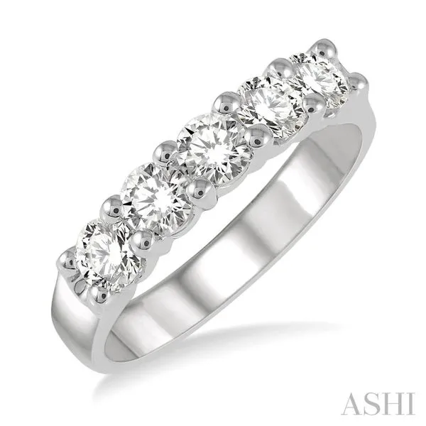 Diamond Anniversary Band, Round, 1 Ct., 14 Karat, White Chandlee Jewelers Athens, GA