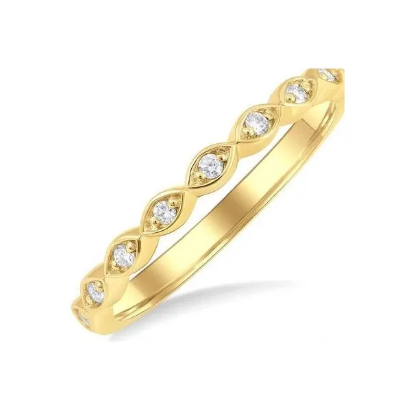 Diamond Anniversary Band, Round, 0.1 Ct., 14 Karat, Yellow