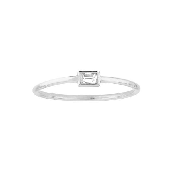 Diamond Fashion Ring, Geometric, 0.1 Ct., 14 Karat, White Chandlee Jewelers Athens, GA