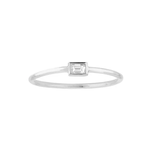 Diamond Fashion Ring, Geometric, 0.1 Ct., 14 Karat, White Chandlee Jewelers Athens, GA
