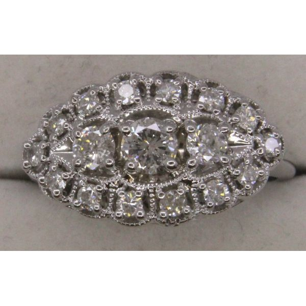 Diamond Fashion Ring, Princess, 1.01 Ct., 14 Karat, White Chandlee Jewelers Athens, GA