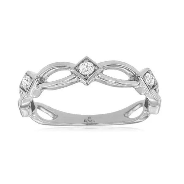 Diamond Fashion Ring, Right Hand Ring, 14 Karat, White