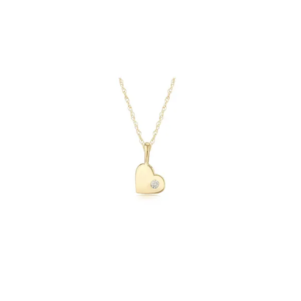 Diamond Pendant, Heart, 0.03 Ct., 14 Karat, Yellow Chandlee Jewelers Athens, GA