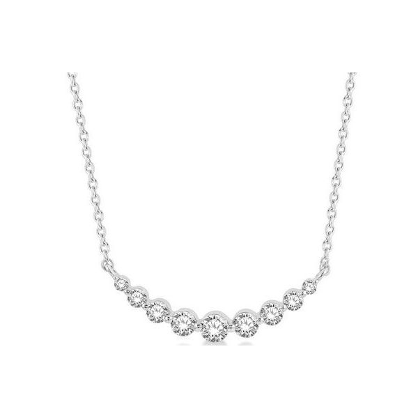 Diamond Pendant, fixed smile, 0.5 Ct., 14 Karat, White Chandlee Jewelers Athens, GA