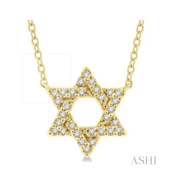 Diamond Pendant, Star, 0.1 Ct., 10 Karat, Yellow