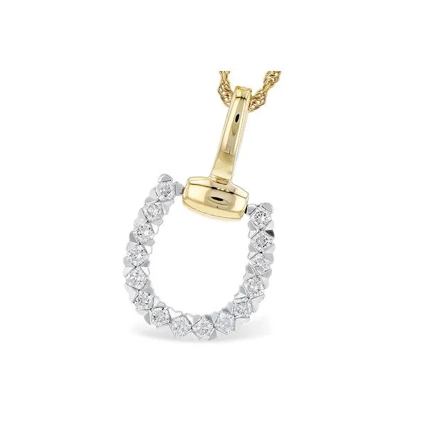 Diamond Pendant, horseshoe, 0.32 Ct., 14 Karat, Yellow Chandlee Jewelers Athens, GA