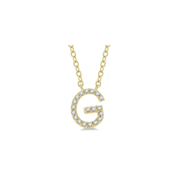 Diamond Pendant, Letter, 0.05 Ct., 10 Karat, Yellow Chandlee Jewelers Athens, GA