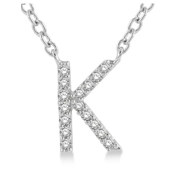 Diamond Pendant, Letter, 0.05 Ct., 10 Karat, White Chandlee Jewelers Athens, GA