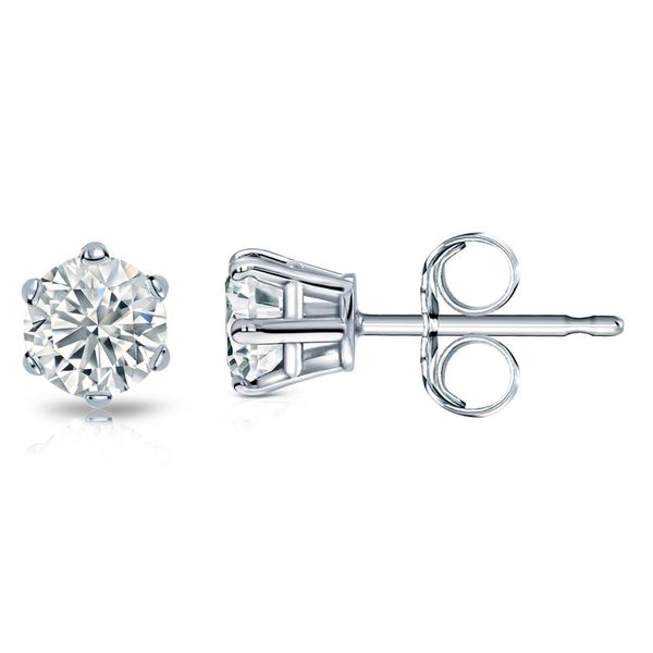 Diamond Stud Earrings, 0.50 Ct., Platinum, White Chandlee Jewelers Athens, GA