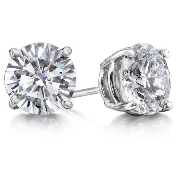 Diamond Stud Earrings, 1.02 Ct., 14 Karat, White Chandlee Jewelers Athens, GA