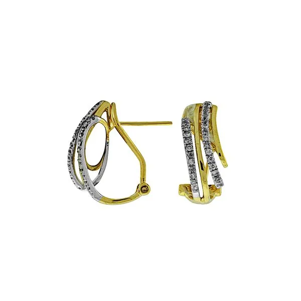 Diamond Fancy Earrings, 14 Karat, Yellow Chandlee Jewelers Athens, GA