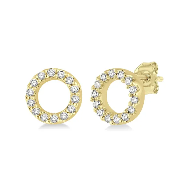 Diamond Stud Earrings, 0.11 Ct., 10 Karat, Yellow Chandlee Jewelers Athens, GA