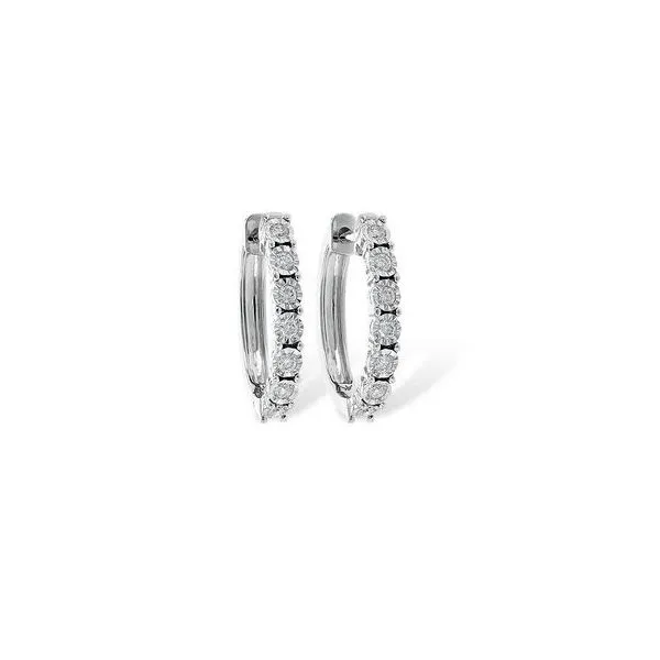 Diamond Earring Hoops, 0.25 Ct., 14 Karat, Rnd similar item image