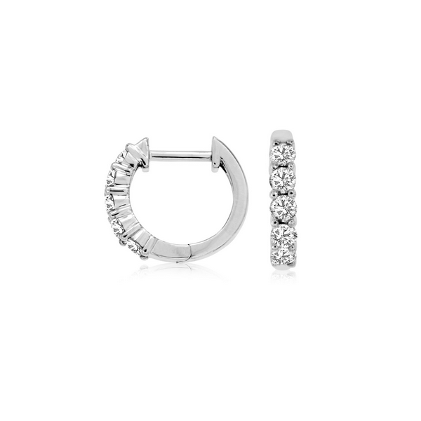 Diamond Earring Hoops, 0.5 Ct., 14 Karat, Rnd Chandlee Jewelers Athens, GA