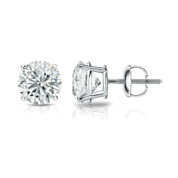 Lab Created Diamond Earrings, 1.25 Ct., 14 Karat, White Chandlee Jewelers Athens, GA