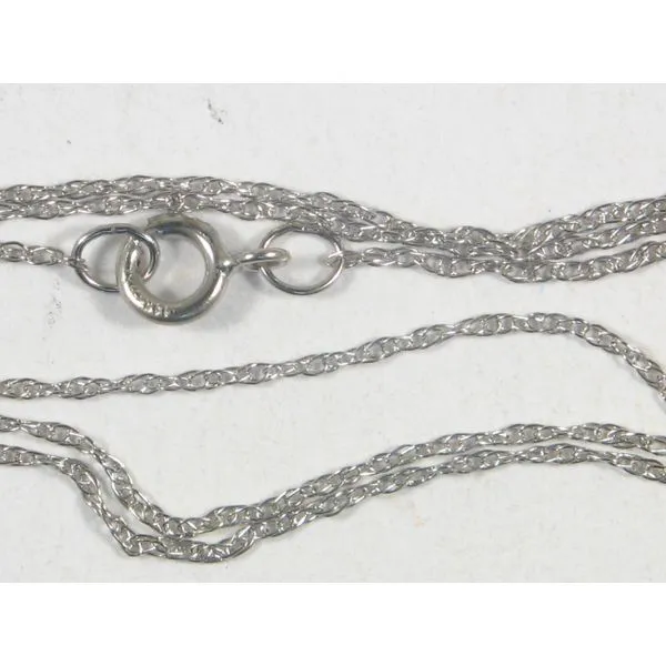 Gold Neck Chain, Rope, 18 Inch, 0.6 mm, 14 Karat, White similar item image