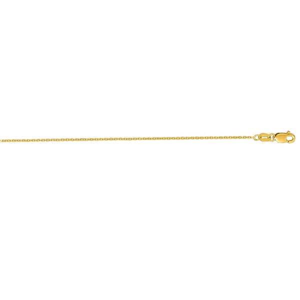 Gold Neck Chain, Cable Link, 18 Inch, 1.1 mm, 14 Karat, Yellow Chandlee Jewelers Athens, GA