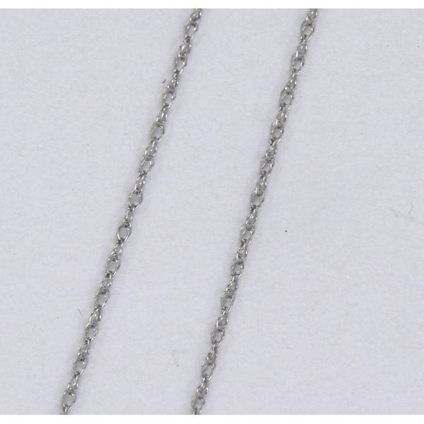 Gold Neck Chain, Rope, 18 Inch, 0.8 mm, 14 Karat, White Chandlee Jewelers Athens, GA