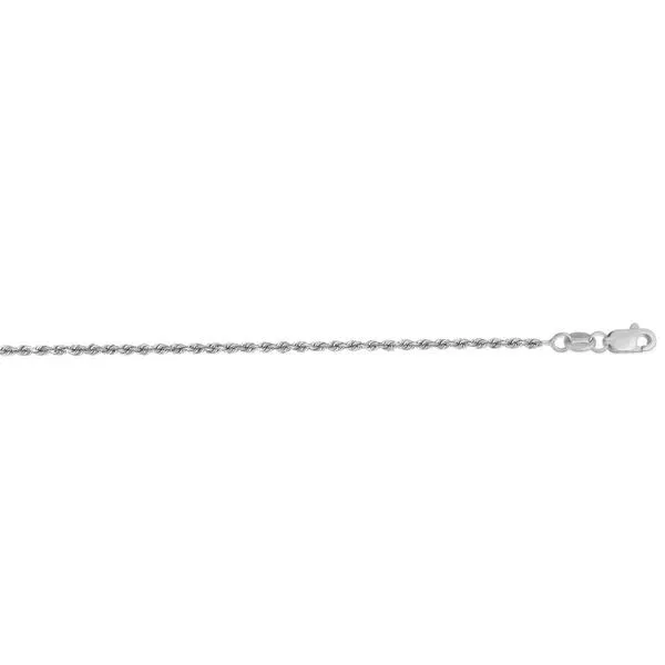 Gold Neck Chain, Rope, 20 Inch, 1.4 mm, 14 Karat, White Chandlee Jewelers Athens, GA