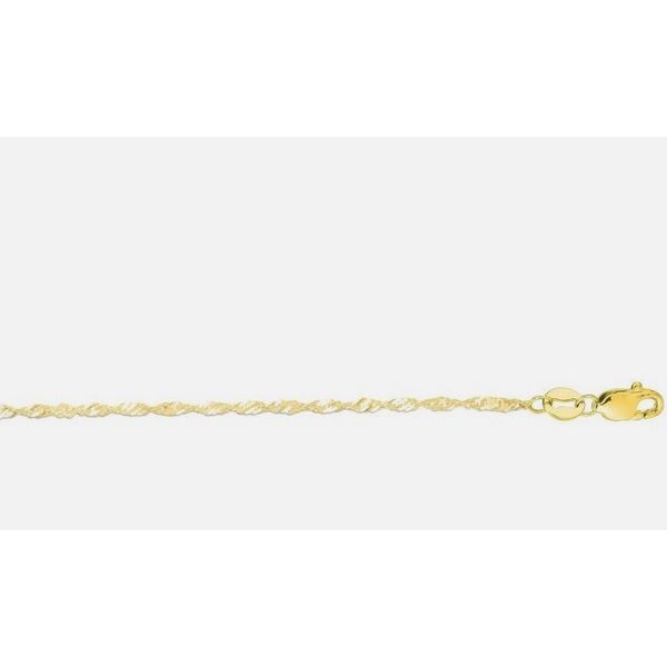 Gold Neck Chain, singapore, 20 Inch, 1.3 mm, 14 Karat, Yellow Chandlee Jewelers Athens, GA