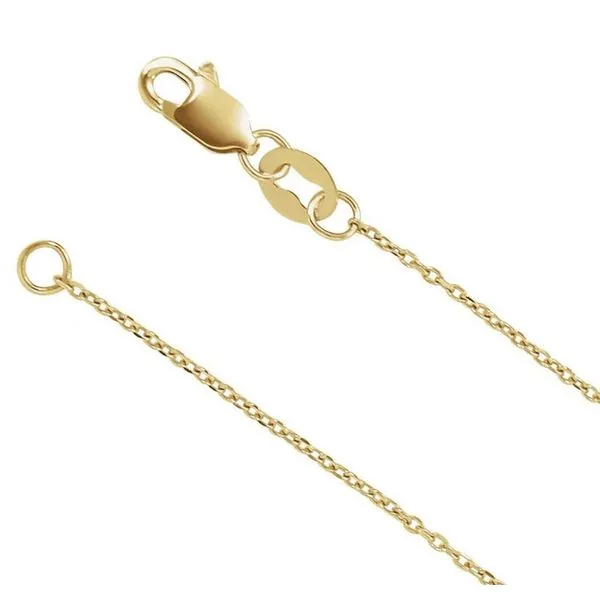 Gold Neck Chain, Cable Link, 20 Inch, 1.05 mm, 14 Karat, ...