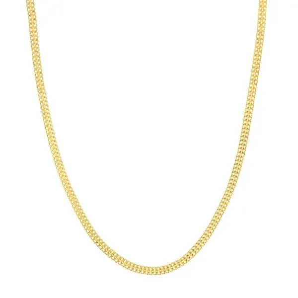 Gold Neck Chain, Bismarck, 18 Inch, 4.3 mm, 14 Karat, Yellow