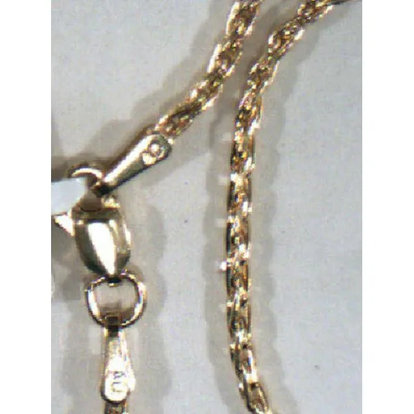 Gold Neck Chain, Cable Link, 18 Inch, 14 Karat, Gold