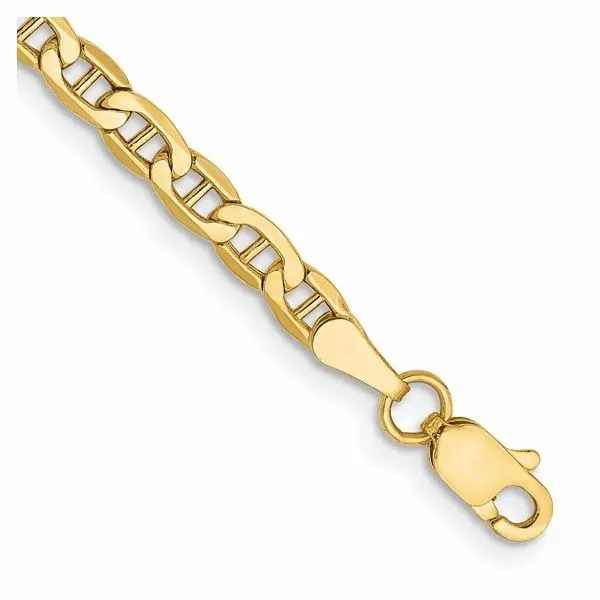 Gold Bracelet, Mariner, 10 Inch, 3.2 mm, 14 Karat, Yellow Image 2 Chandlee Jewelers Athens, GA