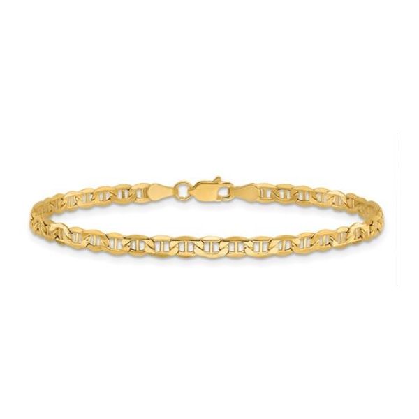 Gold Bracelet, Mariner, 10 Inch, 3.2 mm, 14 Karat, Yellow Chandlee Jewelers Athens, GA